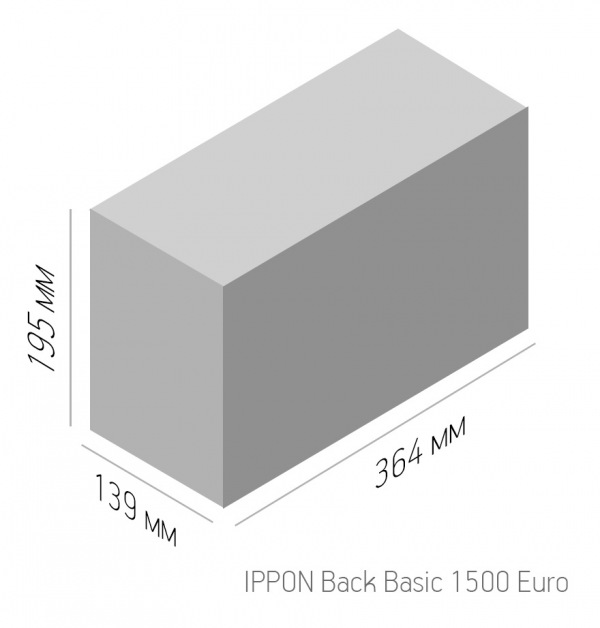 
				
				Источник бесперебойного питания Ippon Back Basic 1500 Euro 900Вт 1500ВА черный
				
				